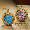 Tibetan Ghau Pendant — Hand-Painted Deity Tsakli in Filigree Brass Buddha Tibet