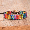 Bamboo Knot Emperor Stone Bracelet — Braided Leather Feng Shui Charm