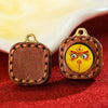 Tibetan Mini Tsa-Tsa Thangka Pendant — Hand-Painted Sacred Icon in Leather Casing Buddha Tibet