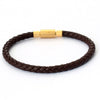 5mm Lucky Bead Cord Bracelet — Adjustable Leather & Steel Wire Base for Fortune Beads - 5mm Brown Leather CordBuddha Tibet