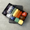 Natural Crystal Point Set — Seven Raw Stones for Desk, Shelf, or Stillness