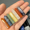 Natural Crystal Point Set — Seven Raw Stones for Desk, Shelf, or Stillness