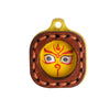 1cm Micro Tsa-Tsa Thangka Pendant — Hand-Painted Deity in Square Leather Casing Buddha Tibet