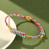 Five - Color Feng Shui Knot Bracelet — Traditional Lucky Rope Charm for Protection & Good Fortune - Teal & PurpleBuddha Tibet