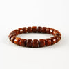 Buddha Tibet Yak Bone Talisman Bracelet - Dzi, Tiger Eye & Dragon