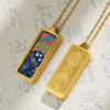 Tibetan Hand-Painted Thangka Pendant — Titanium Steel Frame with Chain, 14 Designs Buddha Tibet