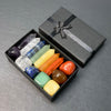 Natural Crystal Point Set — Seven Raw Stones for Desk, Shelf, or Stillness