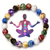 Rainbow Resin Yoga Bracelet — 8mm Chakra Beads for Daily Wear