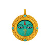 Tibetan Ghau Pendant — Hand-Painted Deity Tsakli in Filigree Brass Buddha Tibet