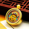 Ghau Box Pendant with Hand-Painted Tsakli Deity — Miniature Tibetan Locket Necklace Buddha Tibet