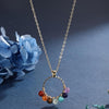 Multi-Stone Crystal Necklace — Seven Colors Worn Close to the Heart