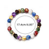 Rainbow Resin Yoga Bracelet — 8mm Chakra Beads for Daily Wear