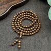 Multi-Wood 108-Bead Mala Bracelet — Natural Wood Prayer Beads for Daily Wear & Meditation Buddha Tibet