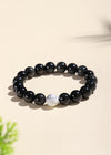 Black Obsidian & White Howlite Couples Bracelet Set — Yin & Yang Distance Bracelets for Two