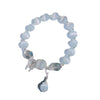 Cat's Eye Crystal Charm Bracelet — Butterfly & Star Motifs, Natural Stone Beads Buddha Tibet
