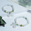 Xinjiang Gold-Silk Jade Multi-Wrap Bracelet — Stackable Layers with Pendant Charms Buddha Tibet