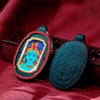 Tibetan Hand-Painted Thangka Pendant in Leather Ghau Box — 20 Sacred Figure Designs Buddha Tibet