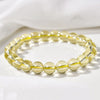 Natural Lemon Citrine Bracelet — Clear Crystal Strand For Prosperity, Three Clarity Grades