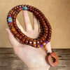 Tibetan Yak Bone Mala — 108-Bead Prayer Strand with Dzi Bead Pendant Buddha Tibet