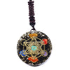 Orgonite Necklace - Metatron's Cube Multi-Crystal Pendant for Health & Harmony
