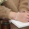 White Moonstone Bracelet — Ice-Grade Natural Stone, Choose Your Bead Size Buddha Tibet