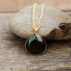 Buddha Tibet Labradorite Teardrop Necklace - Clarity & Intuition