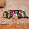 Bamboo Knot Emperor Stone Bracelet — Braided Leather Feng Shui Charm