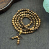 Multi-Wood 108-Bead Mala Bracelet — Natural Wood Prayer Beads for Daily Wear & Meditation Buddha Tibet