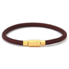 5mm Lucky Bead Cord Bracelet — Adjustable Leather & Steel Wire Base for Fortune Beads - 5mm Red Leather CordBuddha Tibet