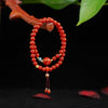 Liangshan South Red Agate & Jadeite Double-Loop Bracelet — Persimmon Red, Mountain Stone