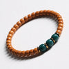 Buddha Tibet Olive Pit Talisman - Turquoise, Dzi & Cinnabar
