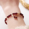 Three - Bead Garnet Bracelet — Minimal Natural Stone Stack for Everyday Wear - Buddha Tibet
