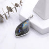 Buddha Tibet Labradorite Leaf Pendant - Clarity & Protection