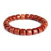 Buddha Tibet Yak Bone Bracelet - Dzi & Tiger Eye Accents