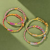 Five - Color Feng Shui Knot Bracelet — Traditional Lucky Rope Charm for Protection & Good Fortune - Teal & PurpleBuddha Tibet
