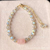 Buddha Tibet Labradorite & Rose Quartz Bracelet - Love & Intuition
