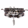 Turquoise Evil Eye Leather Wrap Bracelet - Layered Protection