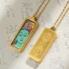 Tibetan Hand-Painted Thangka Pendant — Titanium Steel Frame with Chain, 14 Designs Buddha Tibet