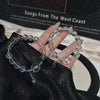 Clear Quartz Peace Buckle Bracelet — Natural Stone Beads for Calm & Protection - Buddha Tibet