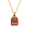 Tibetan Ghau Locket Necklace — Opening Shrine Pendant with Thangka Deity Art Buddha Tibet
