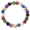 Rainbow Resin Yoga Bracelet — 8mm Chakra Beads for Daily Wear