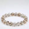 5A Black Gold Super Seven Crystal Bracelet — Natural Titanium Included Quartz Beads 8mm