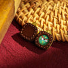 Miniature Thangka Leather Pendant — Hand-Painted Tibetan Deity Charm Buddha Tibet