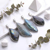 Buddha Tibet Labradorite Leaf Pendant - Clarity & Protection
