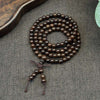 Multi-Wood 108-Bead Mala Bracelet — Natural Wood Prayer Beads for Daily Wear & Meditation Buddha Tibet