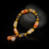 Xinjiang Gold-Thread Jade Bracelet — Bamboo Node & Barrel Bead Styles Buddha Tibet