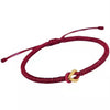 Vajra-Knoten-Partnerarmband – Handgewebtes rotes Band für Zwei
