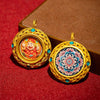 Tibetan Ghau Pendant — Hand-Painted Deity Tsakli in Filigree Brass Buddha Tibet