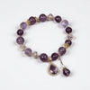 Purple Water Drop Pendant Bracelet — Amethyst Color Crystal Charm Bangle Buddha Tibet