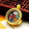 Ghau Box Pendant with Hand-Painted Tsakli Deity — Miniature Tibetan Locket Necklace Buddha Tibet